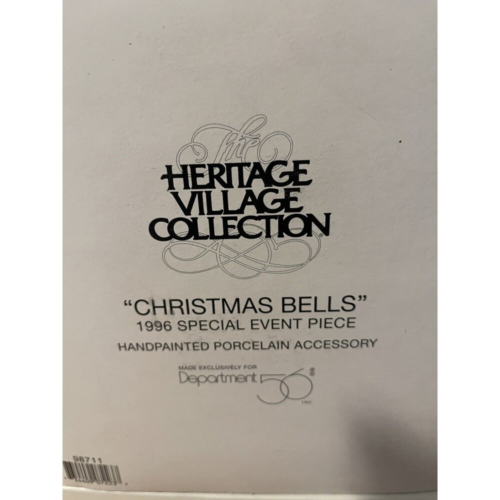 DEPT 56 Christmas Bells Dickens' Village 1996 Special Event Piece